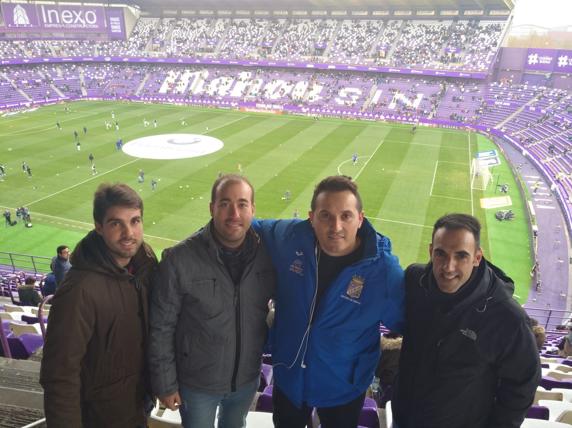 El cuerpo técnico del Becerril espía a la Real Sociedad en Valladolid
