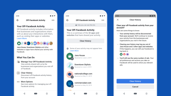 Todos los usuarios ahora pueden acceder a la herramienta de Facebook para controlar qué aplicaciones y sitios pueden compartir datos para la orientación de anuncios