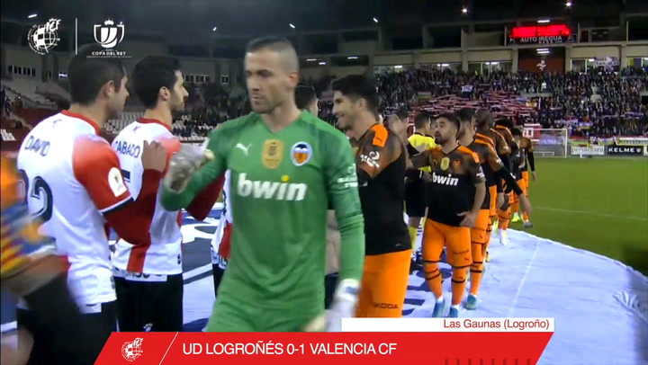 El resumen del Logroñés - Valencia de dieciseisavos de Copa del Rey