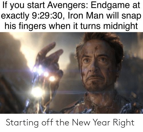 Cómo sincronizar Año Nuevo 2020 con Avengers Endgame Iron Man Snap