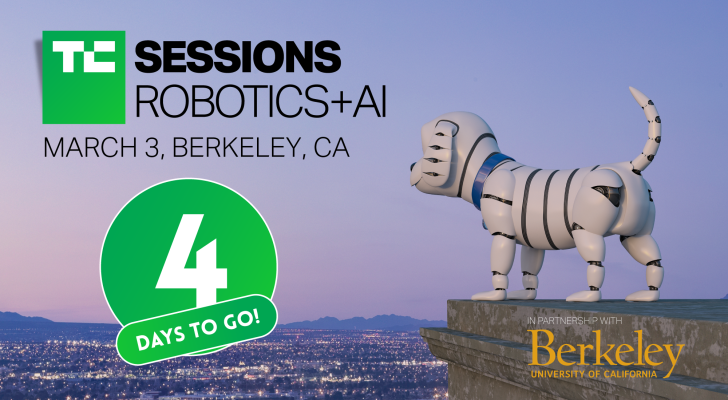 Quedan 4 días para ahorrar $ 150 en boletos para TC Sessions: Robotics + AI 2020