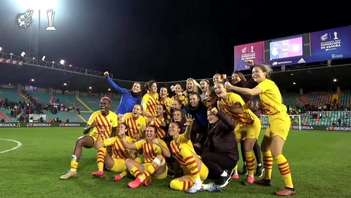 Así celebró el Barça femenino su victoria en la Supercopa ante el Atlético de Madrid