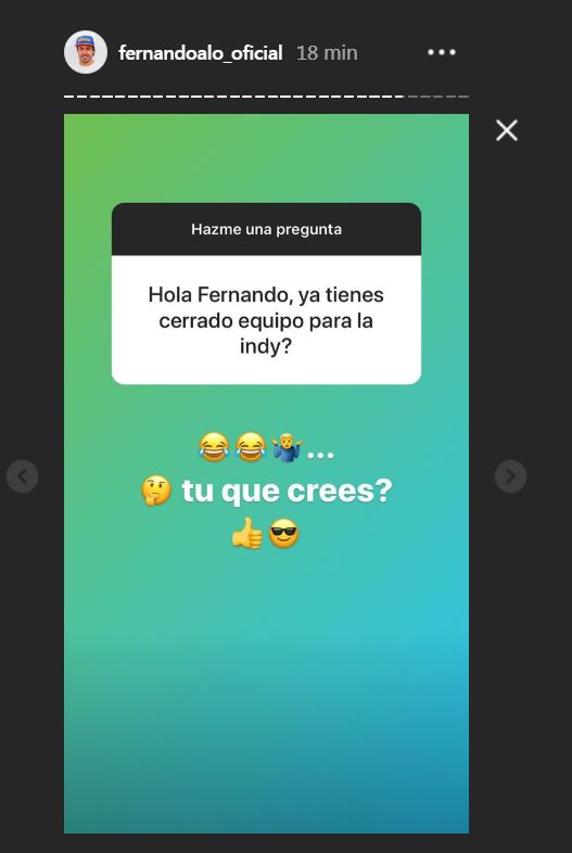 Alonso respondió a las preguntas de su Instagram