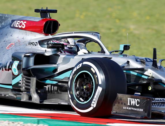 Lewis Hamilton, en el test de F1 2020 en Barcelona