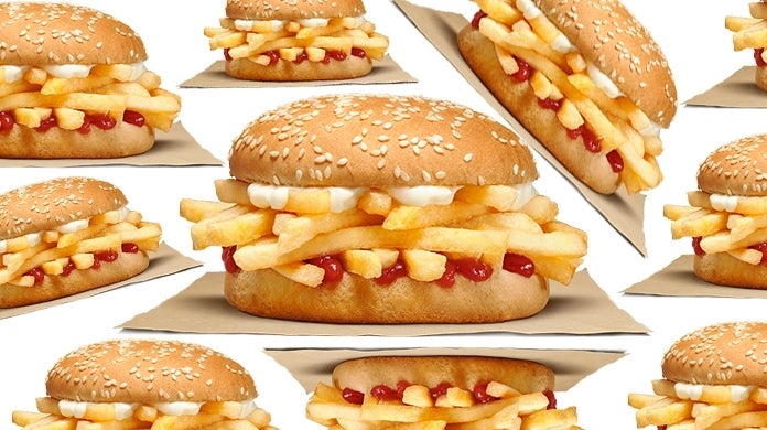 hamburguesa sándwich de papas fritas