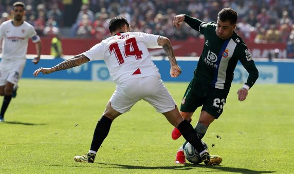 Embarba, durante el Sevilla-Espanyol