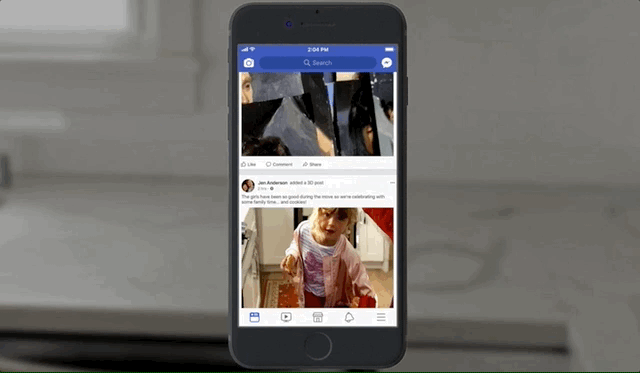 Facebook ofrece su función de fotos en 3D a los usuarios con teléfonos con una sola cámara