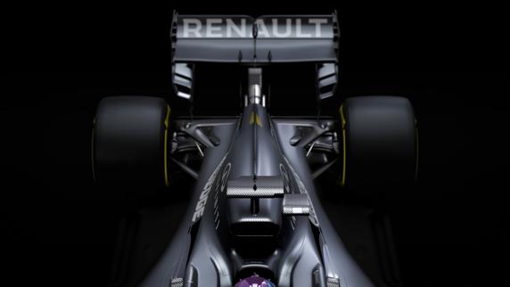 La parte trasera del nuevo monoplaza de Renault