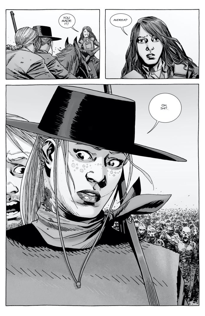 The Walking Dead Andrea mordida en el cuello