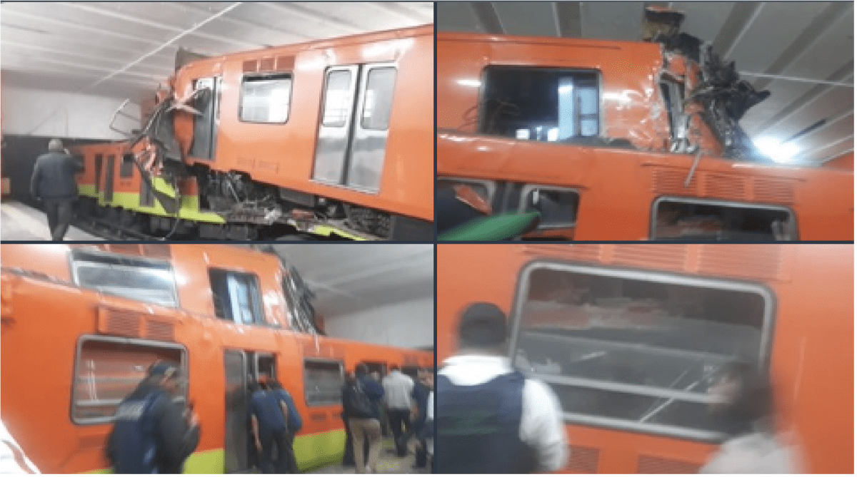 1 Muerto y 20 heridos; Choque de trenes del metro Tacubaya de la Ciudad de México