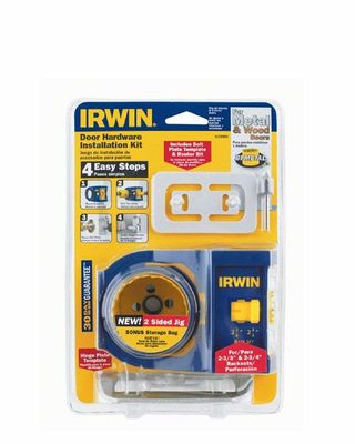 Kit de instalación de cerradura de puerta Irwin para puertas de madera