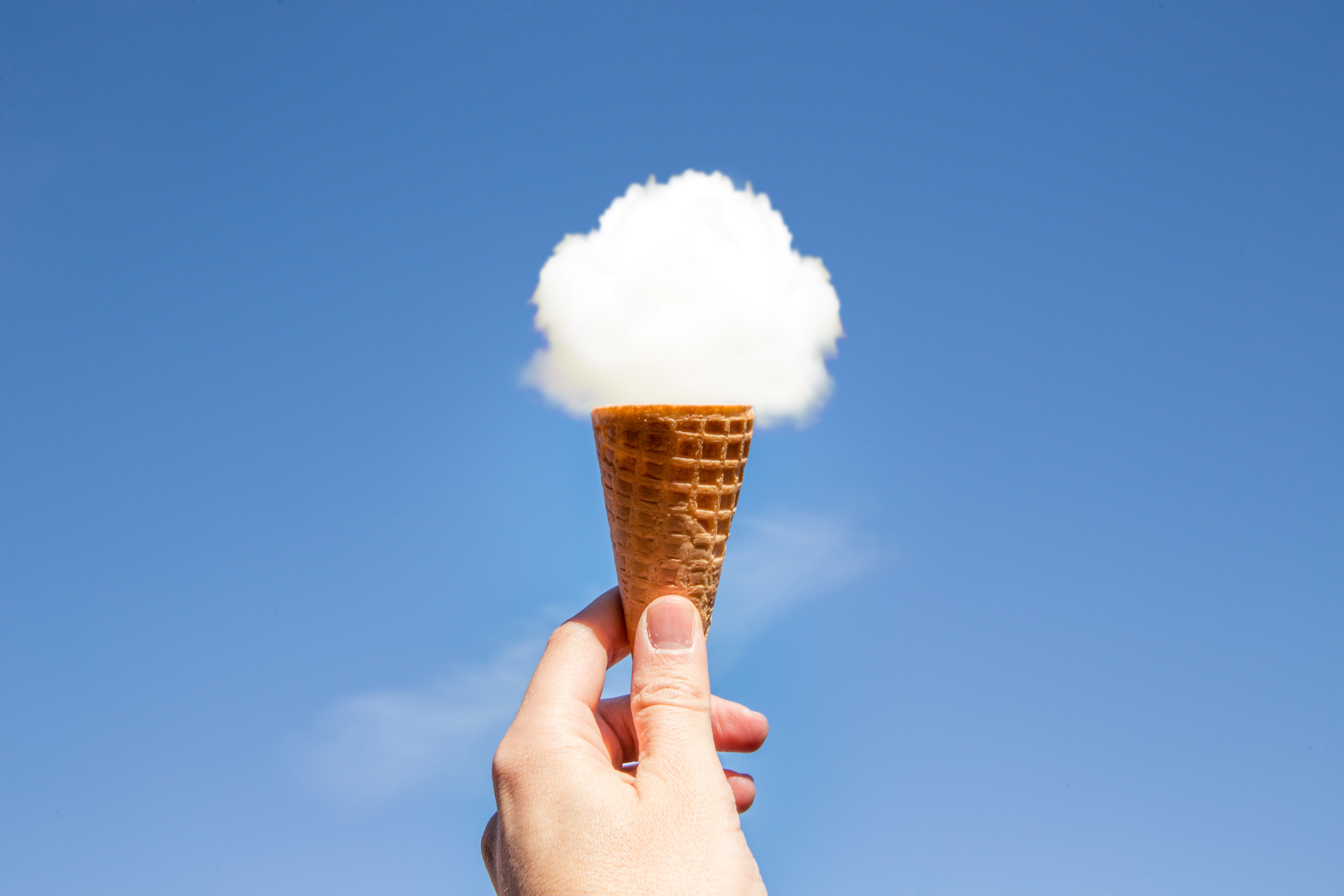 cono de helado de nube imagina