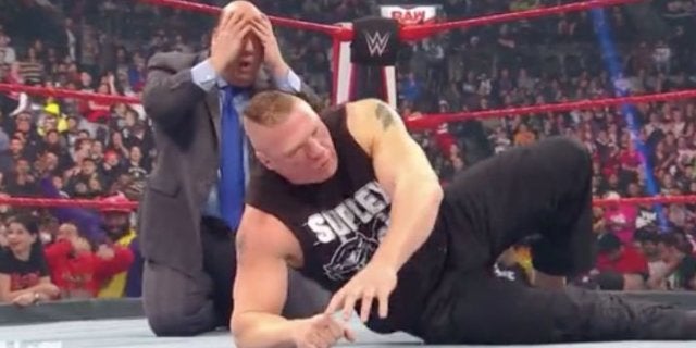 Drew McIntyre noquea a Brock Lesnar con tres patadas Claymore en WWE Raw