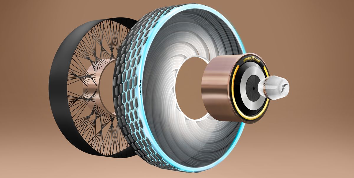 El nuevo concepto de neumático de Goodyear puede regenerar la banda de rodadura sobre la marcha