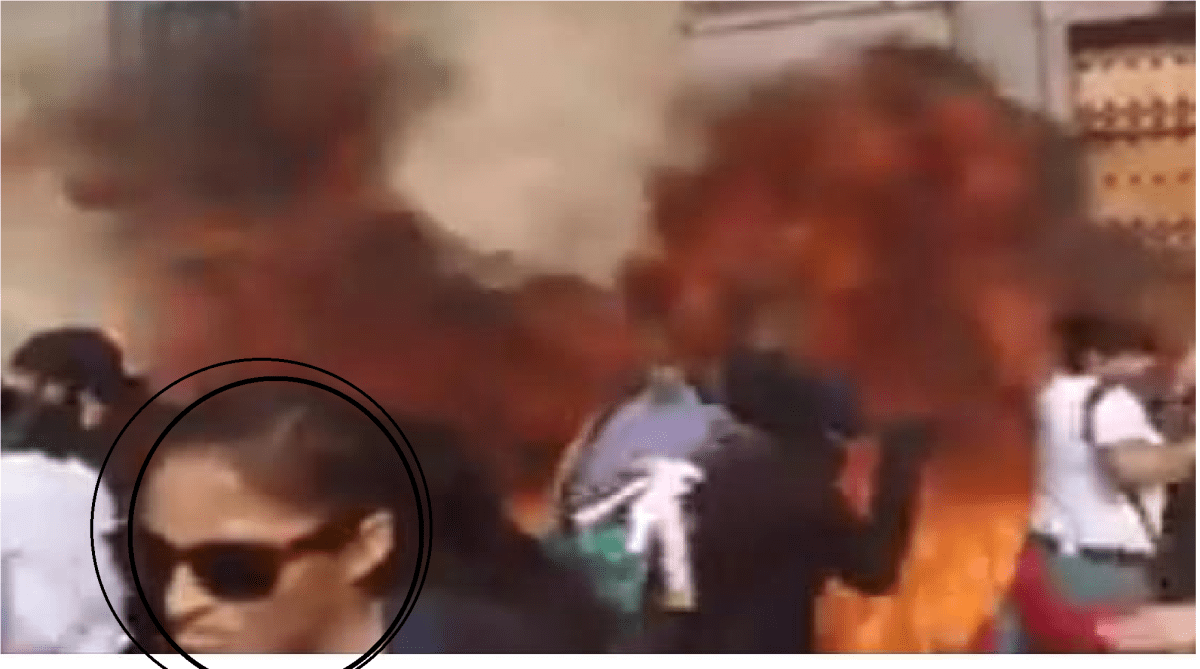 VIDEO: Identificada mujer que lanzó bomba molotov contra Palacio Nacional