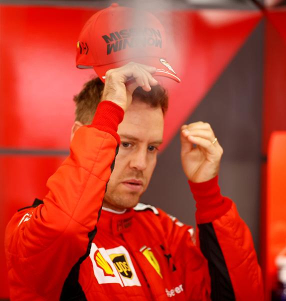 Vettel, en los pasados test de pretemporada de F1 2020