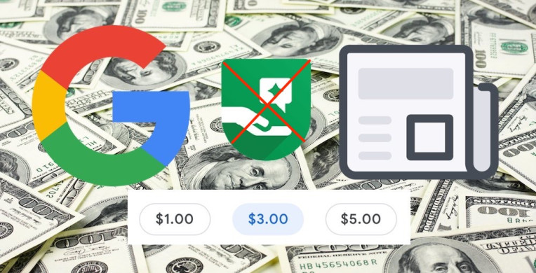 Google abandonó la función de propinas para donar dinero a sitios