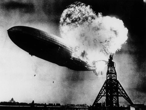 El desastre de Hindenburg 6 de mayo de 1937 en Lakehurst