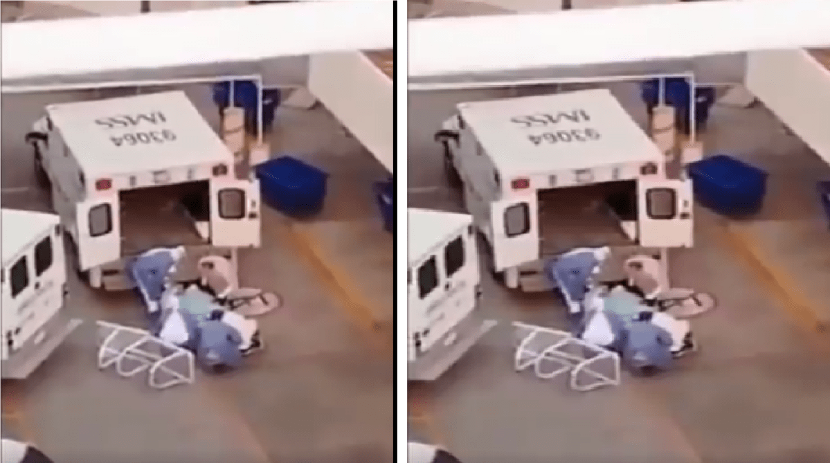 VIDEO: Camilleros del IMSS imprudentes dejan caer a paciente, si no murió de neumonía murió del fuerte golpe