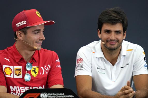 Leclerc y Sainz, compañeros en Ferrari en 2021