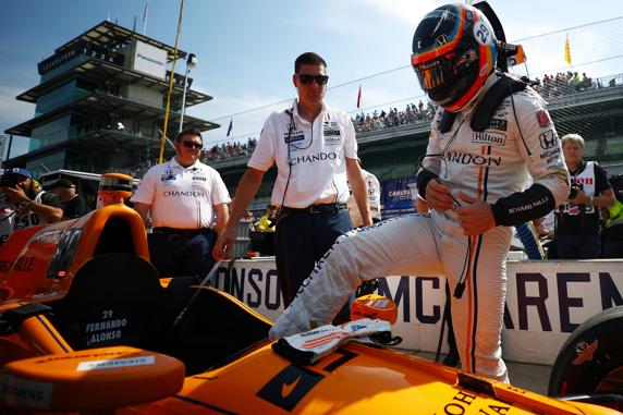 Alonso, en las 500 Millas de Indianápolis de 2017