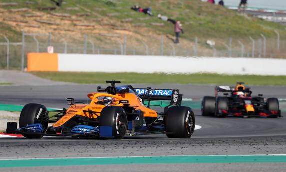 Sainz, con el McLaren en los pasados test de F1 en Barcelona