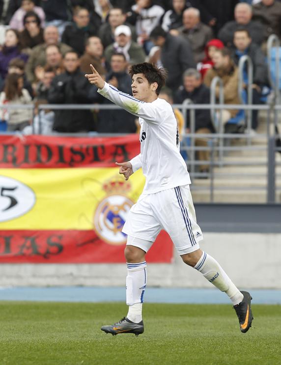 Álvaro Morata, en su etapa en el Real Madrid Castilla.