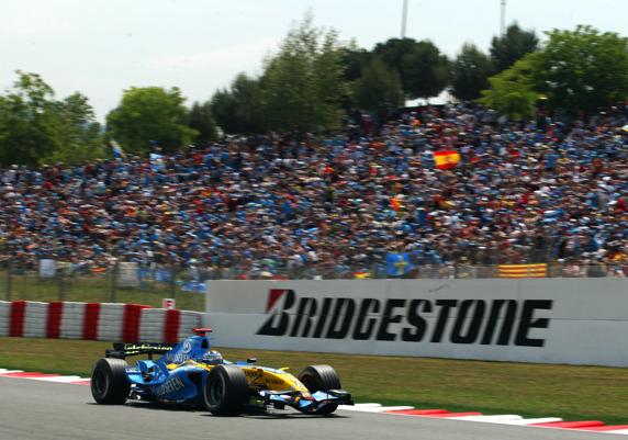 Alonso, con su Renault R26 de 2006