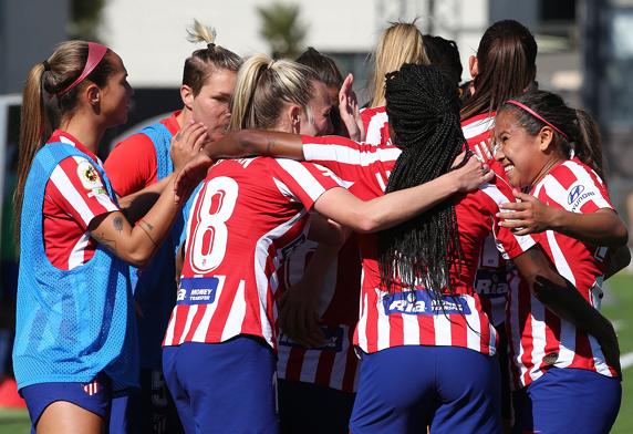 Victoria del Atlético de Madrid Femenino ante el Madrid CF.
