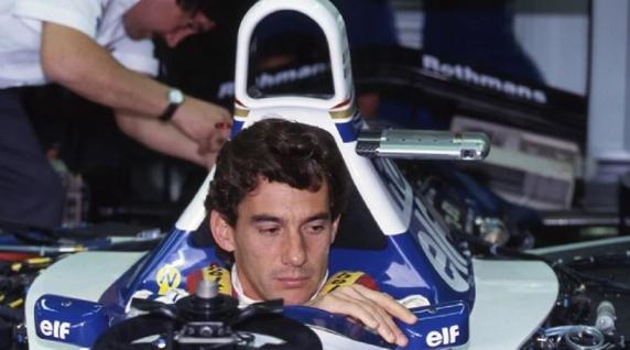 Ayrton Senna al volante de su Williams FW16 Renault
