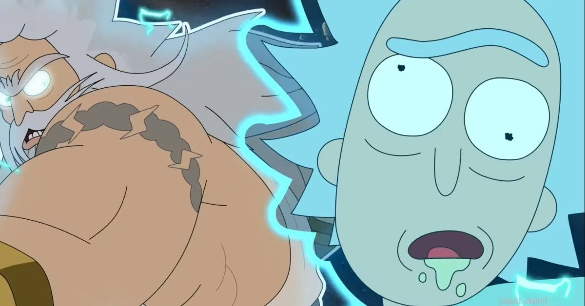 Rick y Morty Zeus luchan temporada 4 Episodio 9