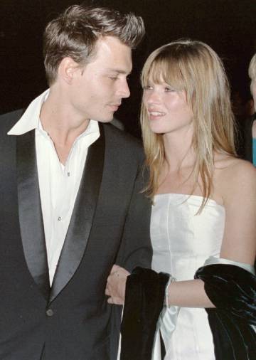 Johnny Depp y Kate Moss, en 1995.