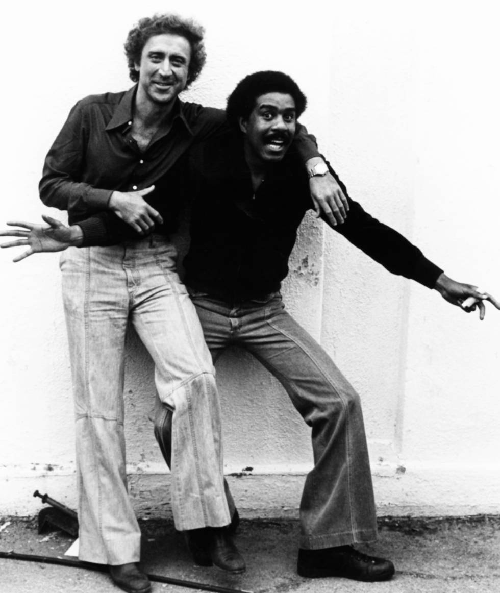 Gene Wilder y Richard Pryor en 1976. Eran lo opuesto: uno tranquilo y cerebral, el otro juerguista y pasional.