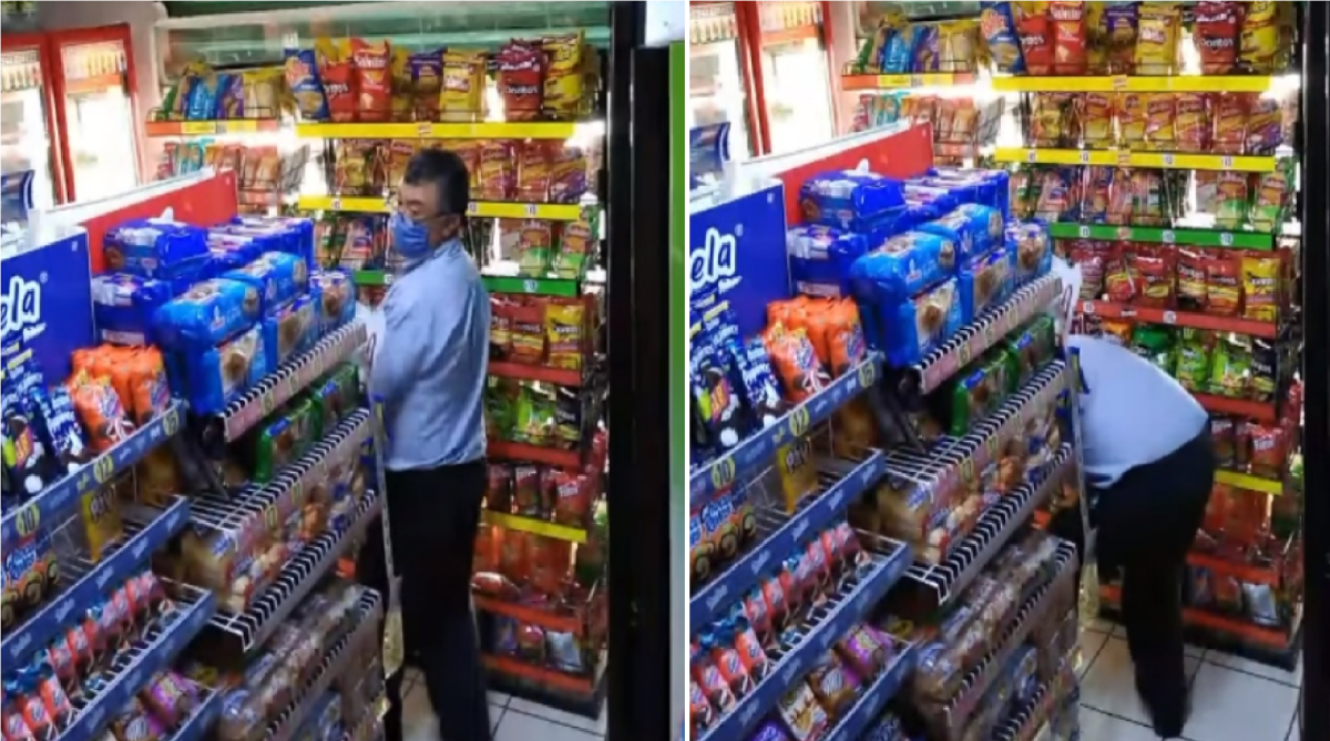 VIDEO: Graban a repartidor de Sabritas robando en una tienda, checa que no lo vean