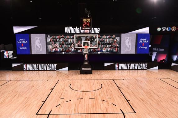 Fans virtuales en las gradas de la NBA