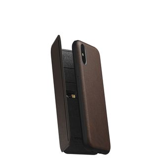 Vinilo o funda para iPhone Nomad Tri-Folio Rustic Brown Leather