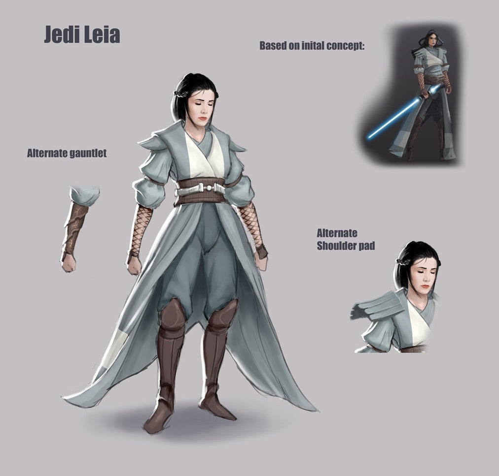 Jedia Leia Concept Art Star Wars Battlefront 4 Rise Skywalker