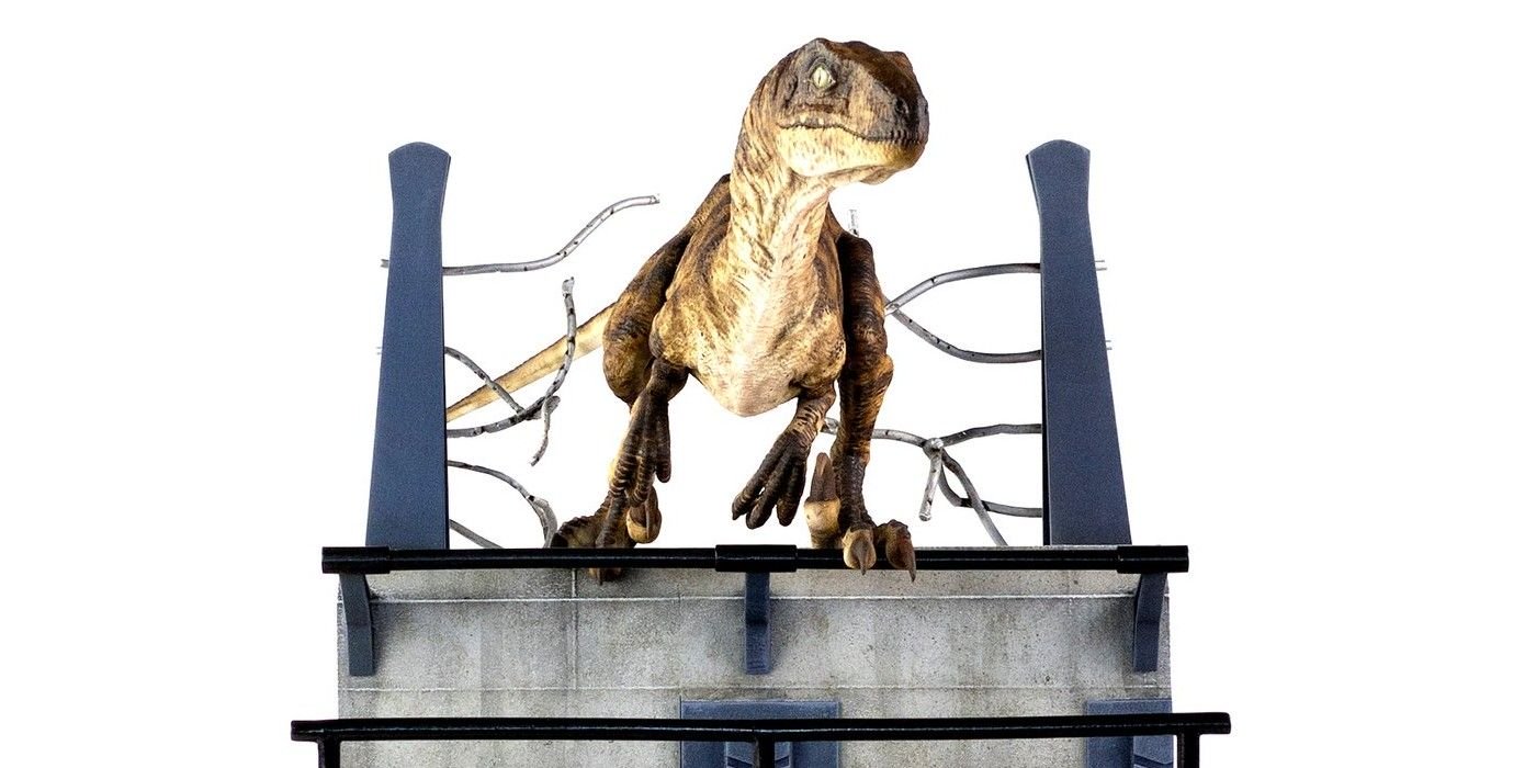 Jurassic Park Statue imagina la fuga de Raptor que no estaba en la película