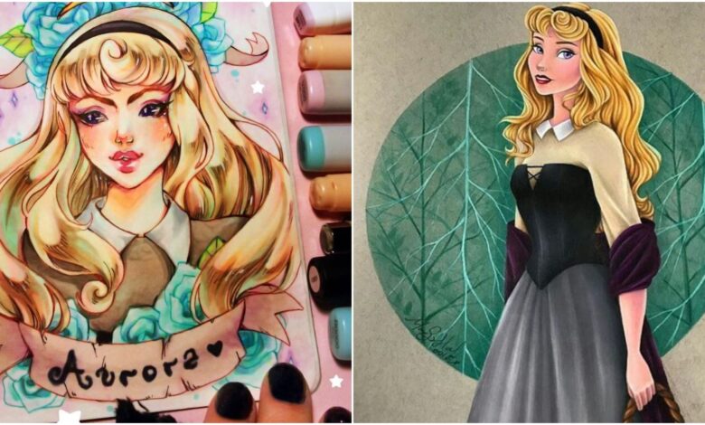 La bella durmiente de Disney: 10 Aurora Fan Art que acentúan su belleza - La  Neta Neta