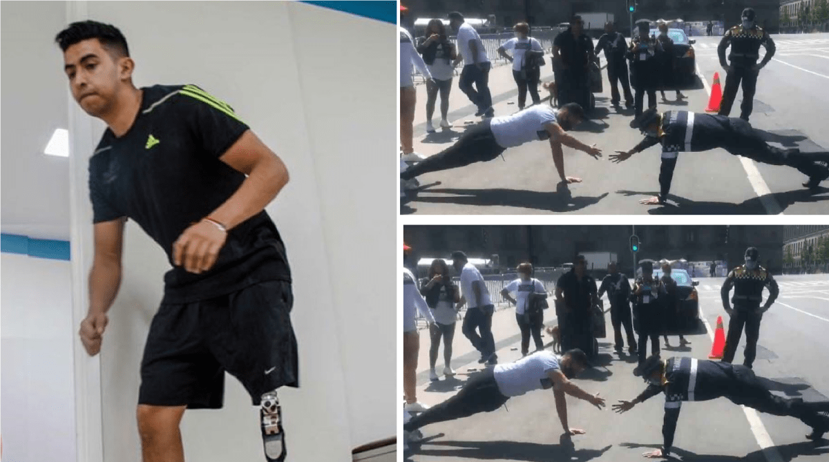Policía con prótesis en su pie logra ganar reto de “Las Lagartijas”, su triunfo se hace viral