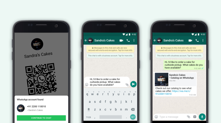 WhatsApp Business, ahora con 50 millones de MAU, agrega códigos QR y uso compartido de catálogos