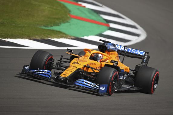 Carlos Sainz, en la clasificación del GP de Gran Bretaña de F1 2020