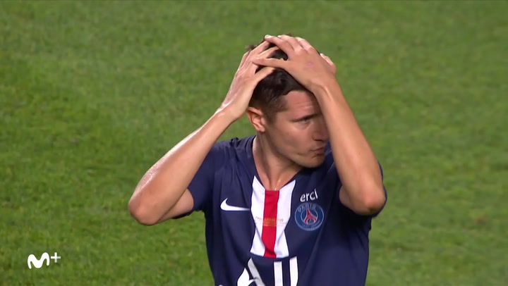 Champions League: PSG - Bayern Munich (Final). Ocasión tras disparo lejano de Ander Herrera