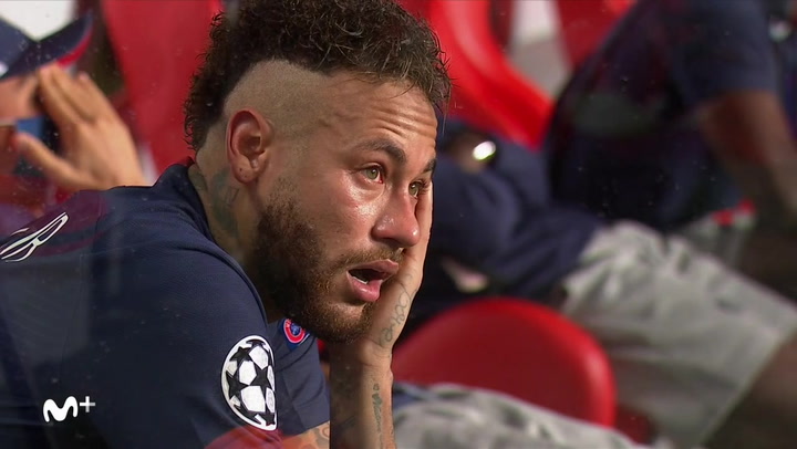 Champions League: PSG - Bayern Munich (Final). Neymar llora tras perder la final
