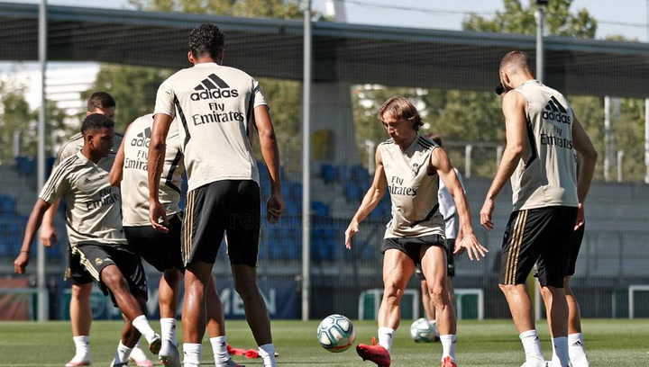 Último entrenamiento del Real Madrid antes del partido frente al Leganés