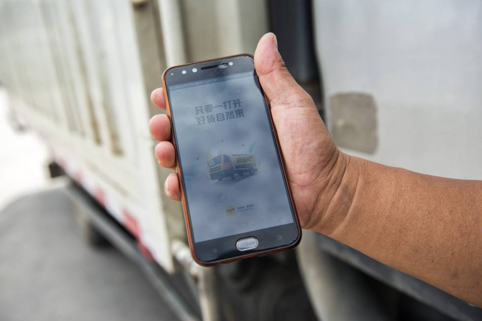 La app Huochebang, que usan los camioneros.