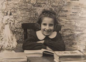 Anna Maria, en una foto escolar ya en Barcelona.