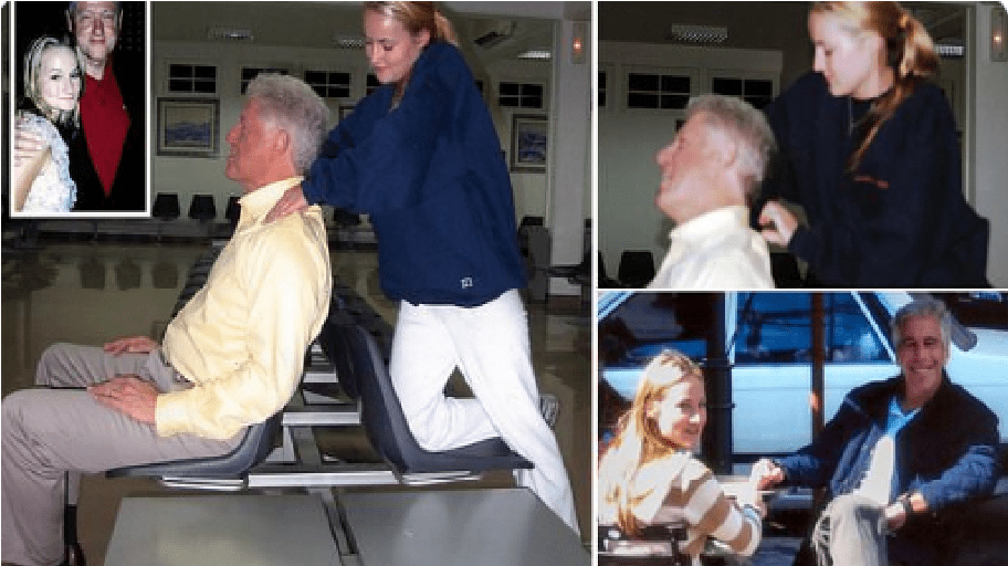 Difunden fotos de Bill Clinton masajeado por una víctima sexual del depravado Jeffrey Epstein