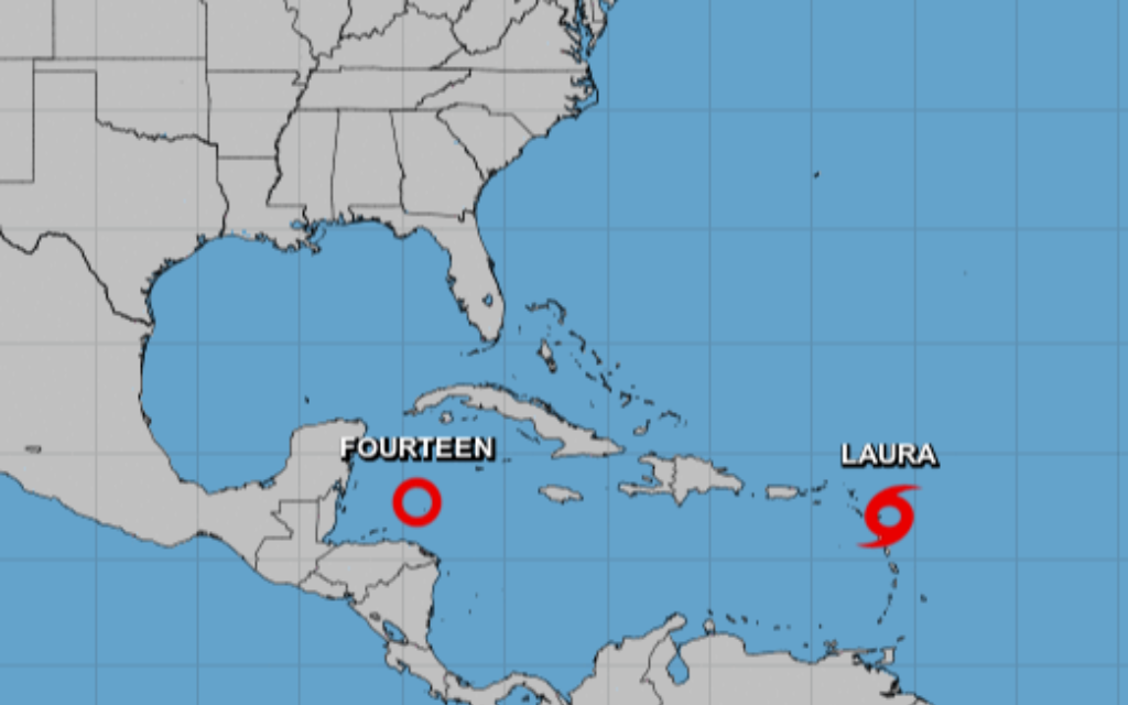 Dos tormentas se dirigen simultáneamente a costas del Golfo de México