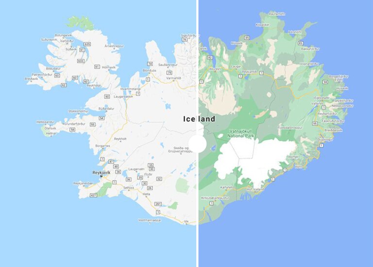 Los distintos paisajes de Islandia se vuelven más fáciles de interpretar en el nuevo sistema